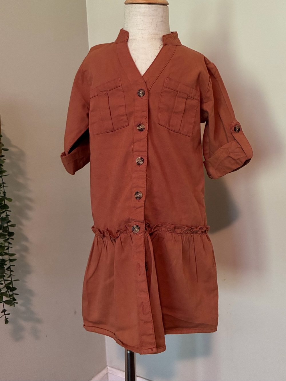 Speed Limit Button-Front Shirt Dress